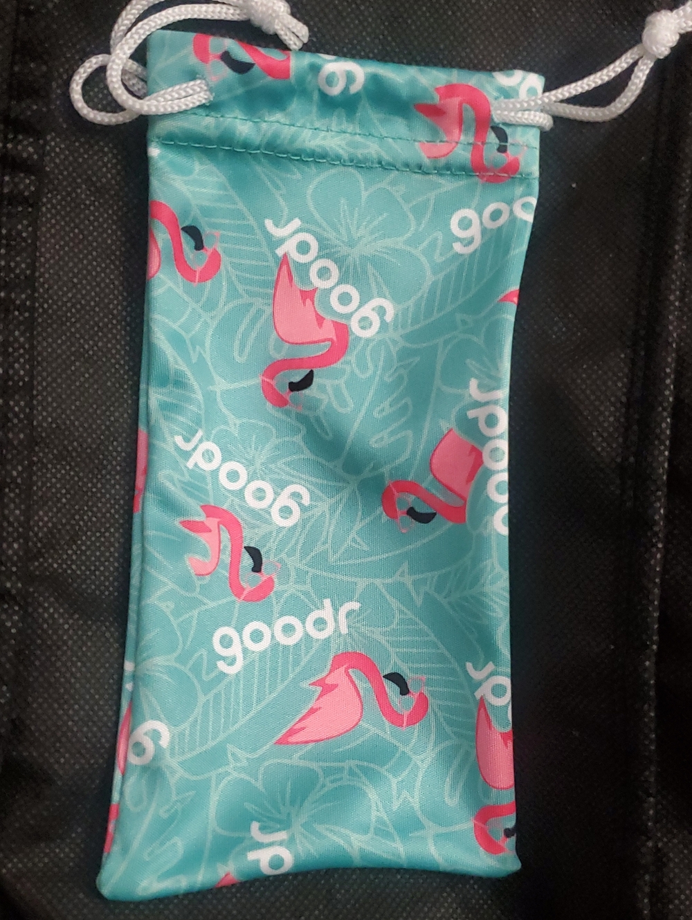 goodr Flamingo Print Sunglasses Pouch - Teal & Pink